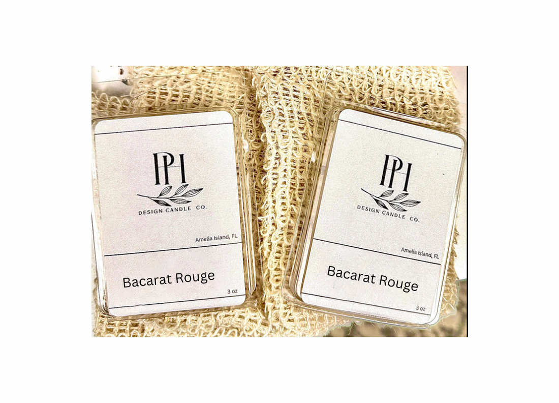 Baccarat Rouge Wax Melts wth notes Saffron, Cedar &amp; Amber PH Design Organics