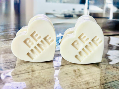 Handmade Heart-Shaped Soaps – “Be Mine” &amp; “XOXO” Design | Made with Premium Shea Butter Base