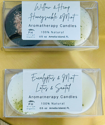Mini Aromatherapy Candle Duos – 100% Natural, Travel-Friendly Self-Care