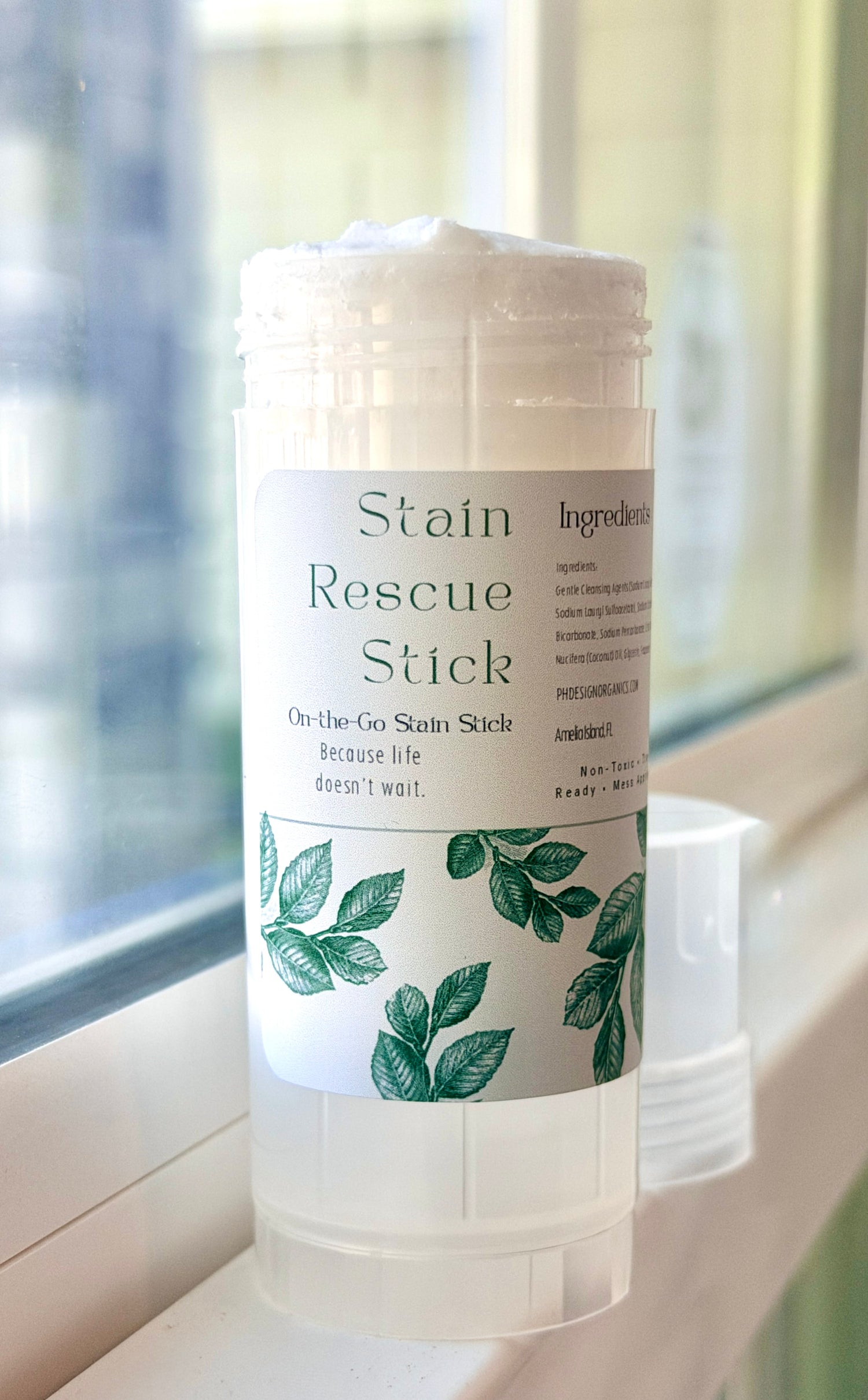 The Clean Rescue Stick Organic Stain Remover for Clothes, Travel &amp; Life Messes
