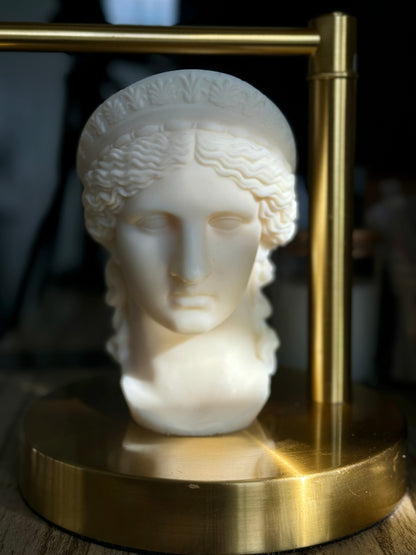 Elegant Greek Goddess Bust Candle