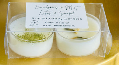 Mini Aromatherapy Candle Duos – 100% Natural, Travel-Friendly Self-Care