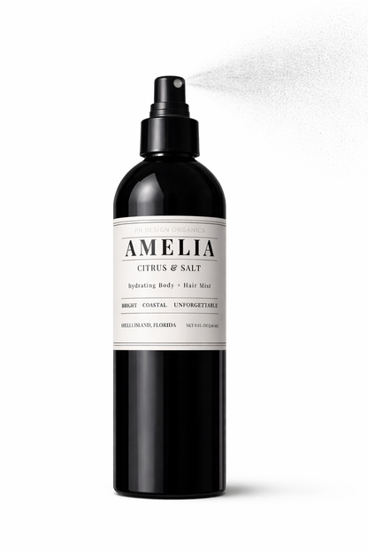Amelia Coastal Body &amp; Hair Mist | Hydrating Botanical Spray for Skin + Hair | PH Design Organics
