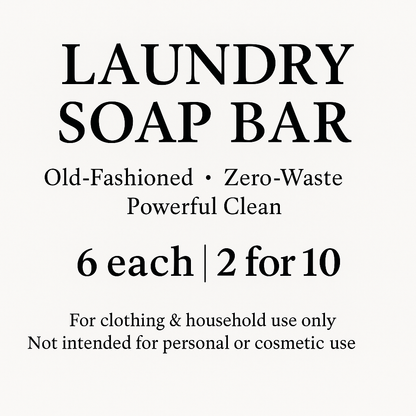Laundry Soap Bar | Zero-Waste Stain Remover Bar | 5 oz