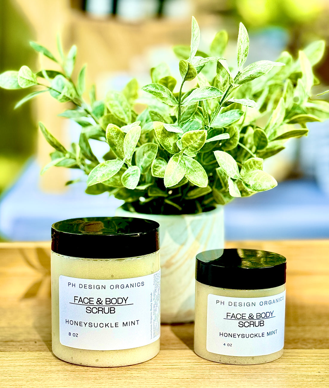 Emulsified Face and Body Sugar Scrub Eucalyptus & Mint PH Design Organics