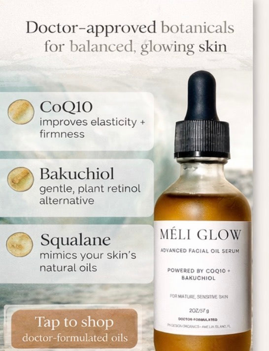 🌿 Méli Glow Anti-aging Face Serum for Radiance, Resilience &amp; Results