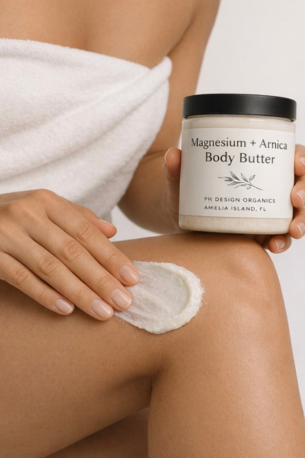 Magnesium and arnica body butter