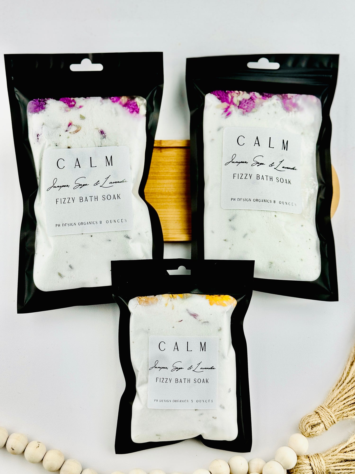 Calm- Fizzy Bath Soak notes of Juniper Berry, Clary Sage &amp; Lavender