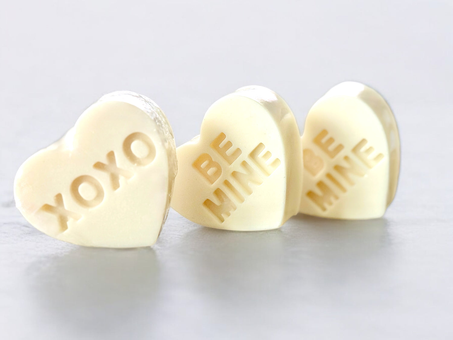 Handmade Heart-Shaped Soaps – “Be Mine” &amp; “XOXO” Design | Made with Premium Shea Butter Base