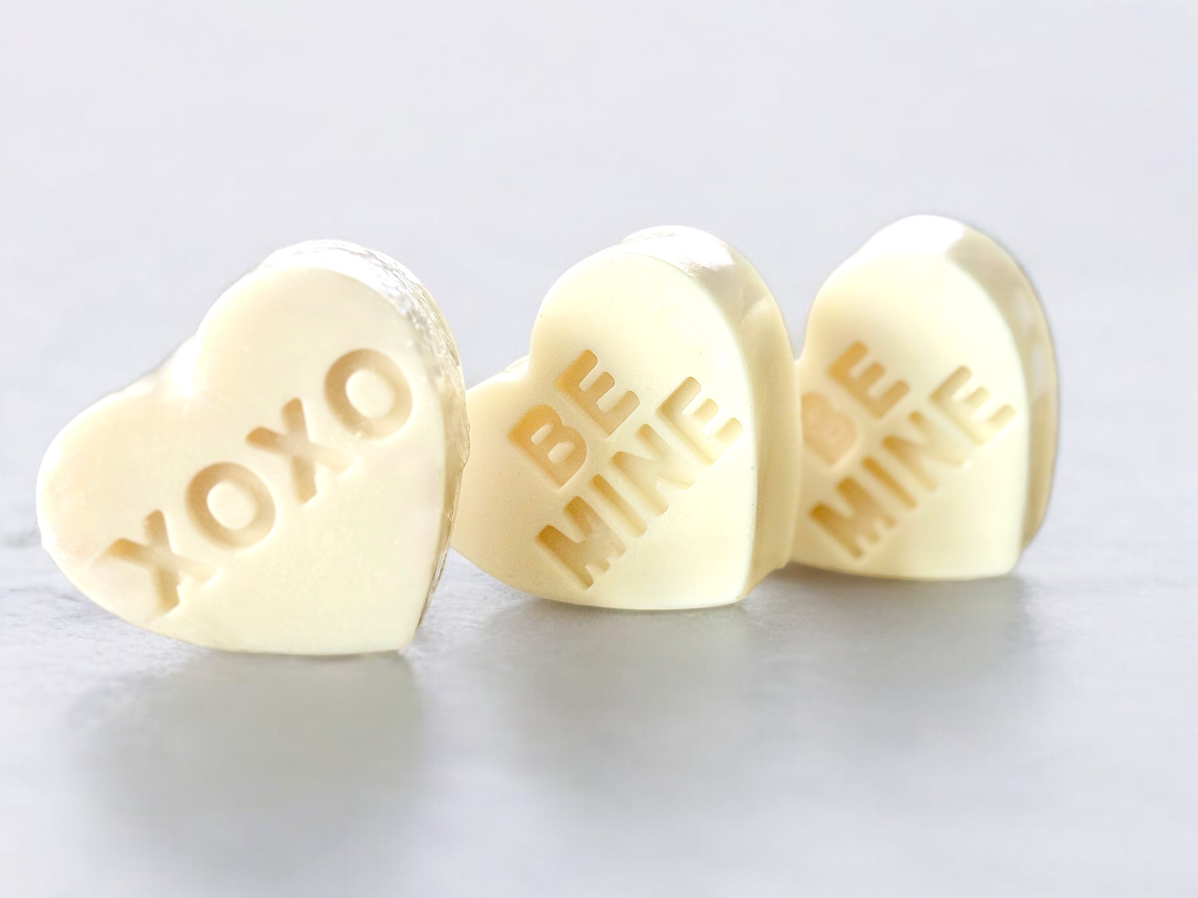 Handmade Heart-Shaped Soaps – “Be Mine” &amp; “XOXO” Design | Made with Premium Shea Butter Base