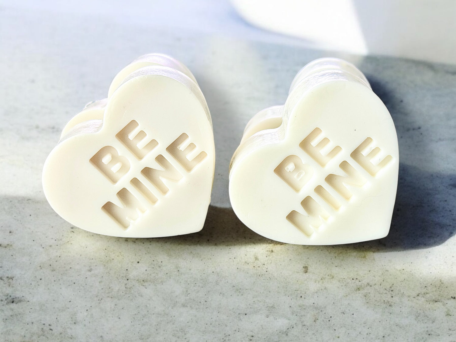 Handmade Heart-Shaped Soaps – “Be Mine” &amp; “XOXO” Design | Made with Premium Shea Butter Base