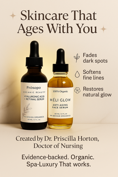 Prósopo-Strong Retinol + Méli Glow Serum Bundle | Organic Anti-Aging Skincare for Radiance &amp; Renewal Bundle