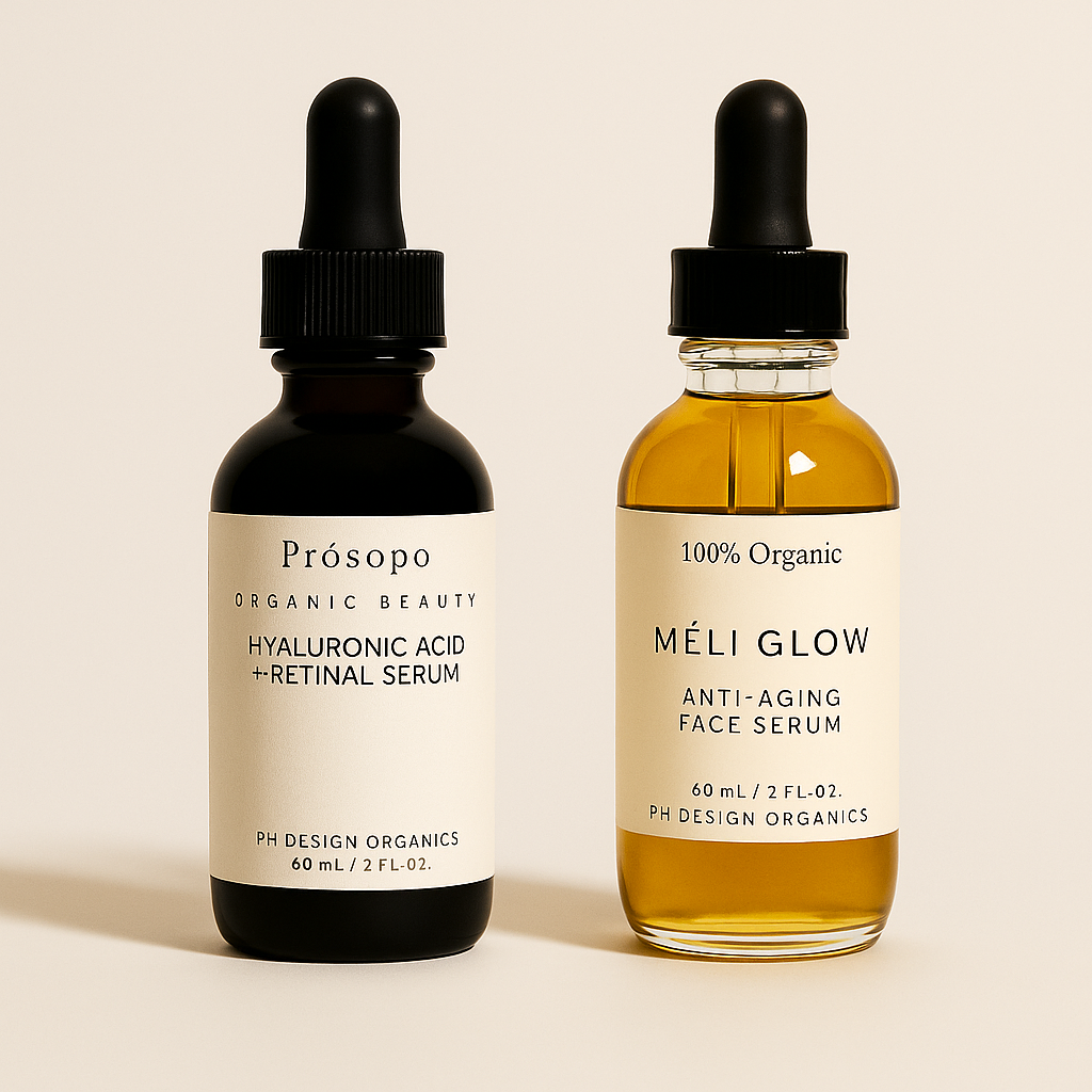 Prósopo-Strong Retinol + Méli Glow Serum Bundle | Organic Anti-Aging Skincare for Radiance &amp; Renewal Bundle