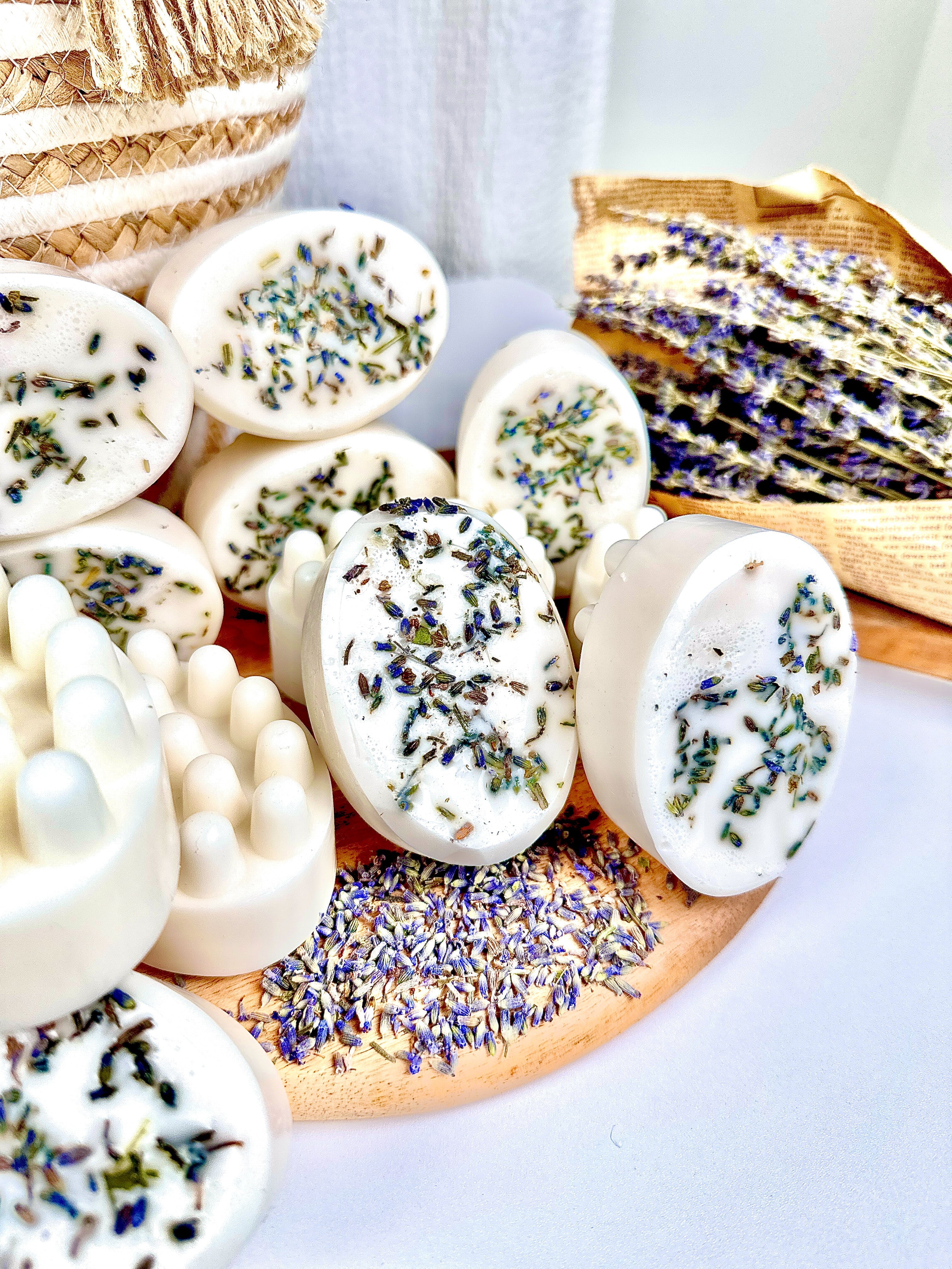 Calm Embrace Lavender Vanilla Soap Bar (Body Massage) Organic Massage Aromatherapy