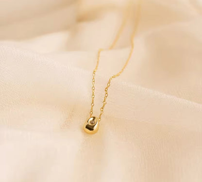 Minimalist 14K Gold Teardrop Pendant Necklace – Sustainable Luxury by PH Design Jewelry PH Design Organics