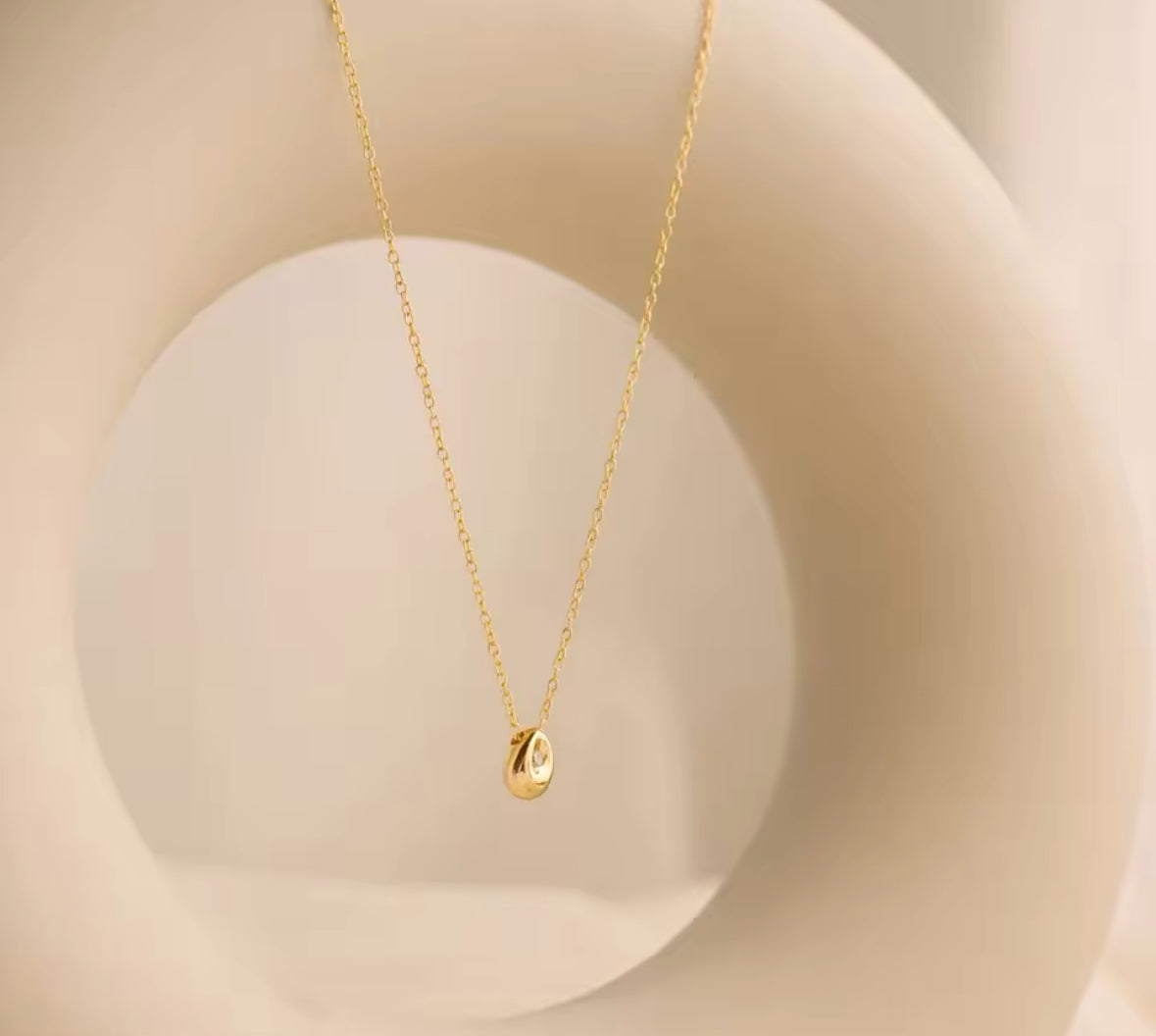 Minimalist 14K Gold Teardrop Pendant Necklace – Sustainable Luxury by PH Design Jewelry PH Design Organics