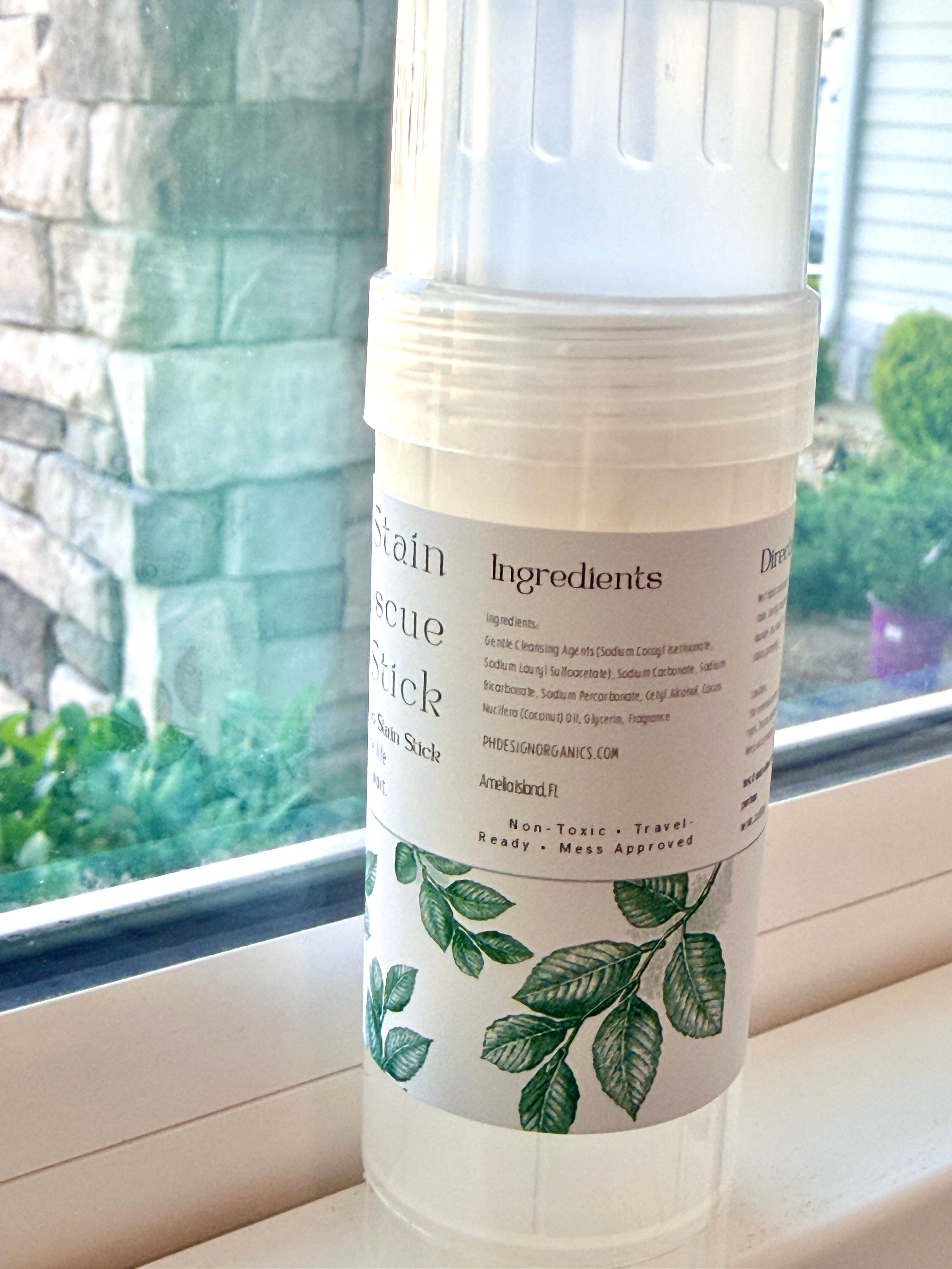 The Clean Rescue Stick Organic Stain Remover for Clothes, Travel &amp; Life Messes