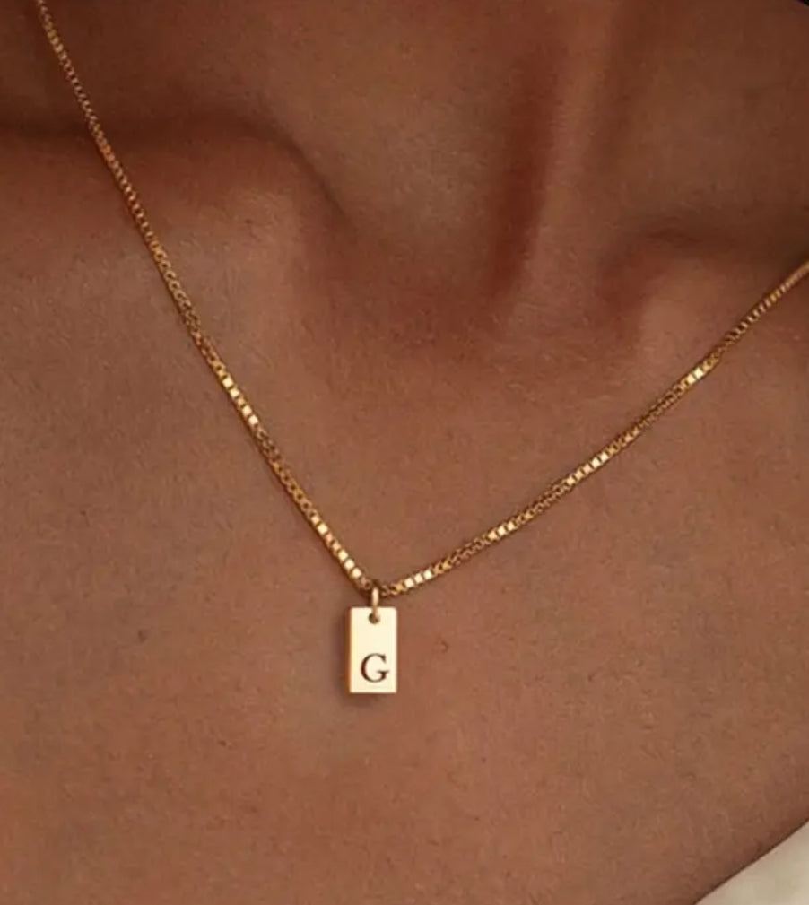 Personalized 14k Gold Initial Pendant Necklace - Minimalist Eco Conscious Jewelry PH Design Organics