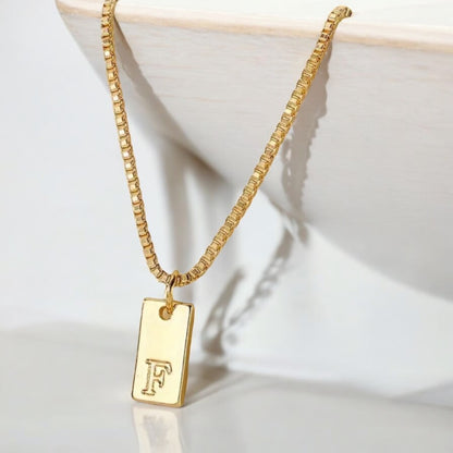 Personalized 14k Gold Initial Pendant Necklace - Minimalist Eco Conscious Jewelry PH Design Organics