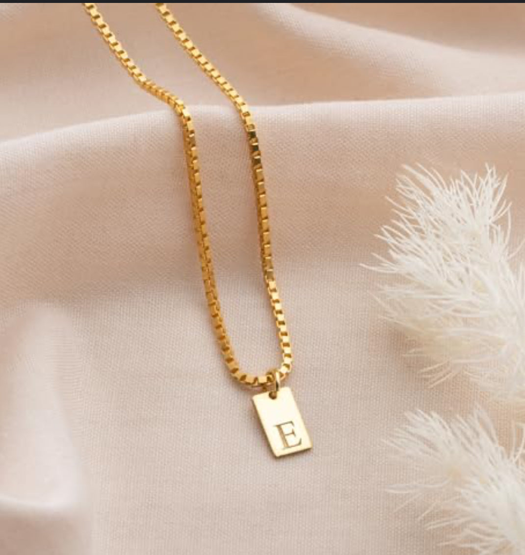 Personalized 14k Gold Initial Pendant Necklace - Minimalist Eco Conscious Jewelry PH Design Organics