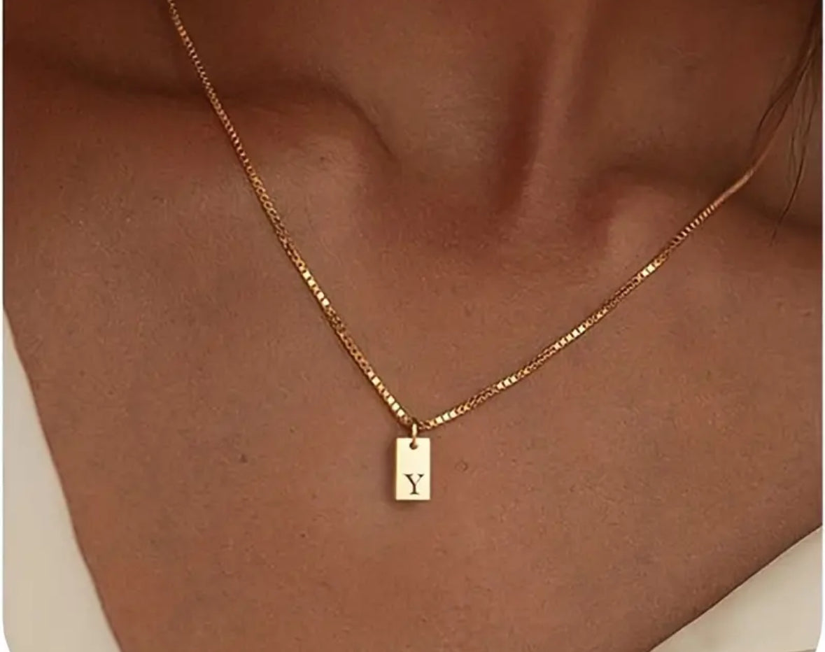 Personalized 14k Gold Initial Pendant Necklace - Minimalist Eco Conscious Jewelry PH Design Organics