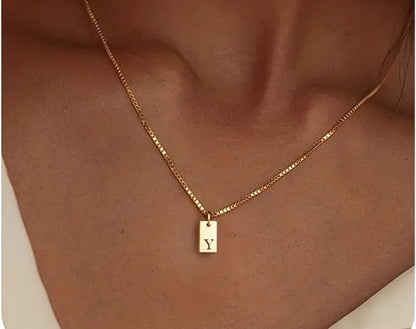 Personalized 14k Gold Initial Pendant Necklace - Minimalist Eco Conscious Jewelry PH Design Organics