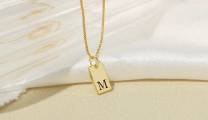 Personalized 14k Gold Initial Pendant Necklace - Minimalist Eco Conscious Jewelry PH Design Organics