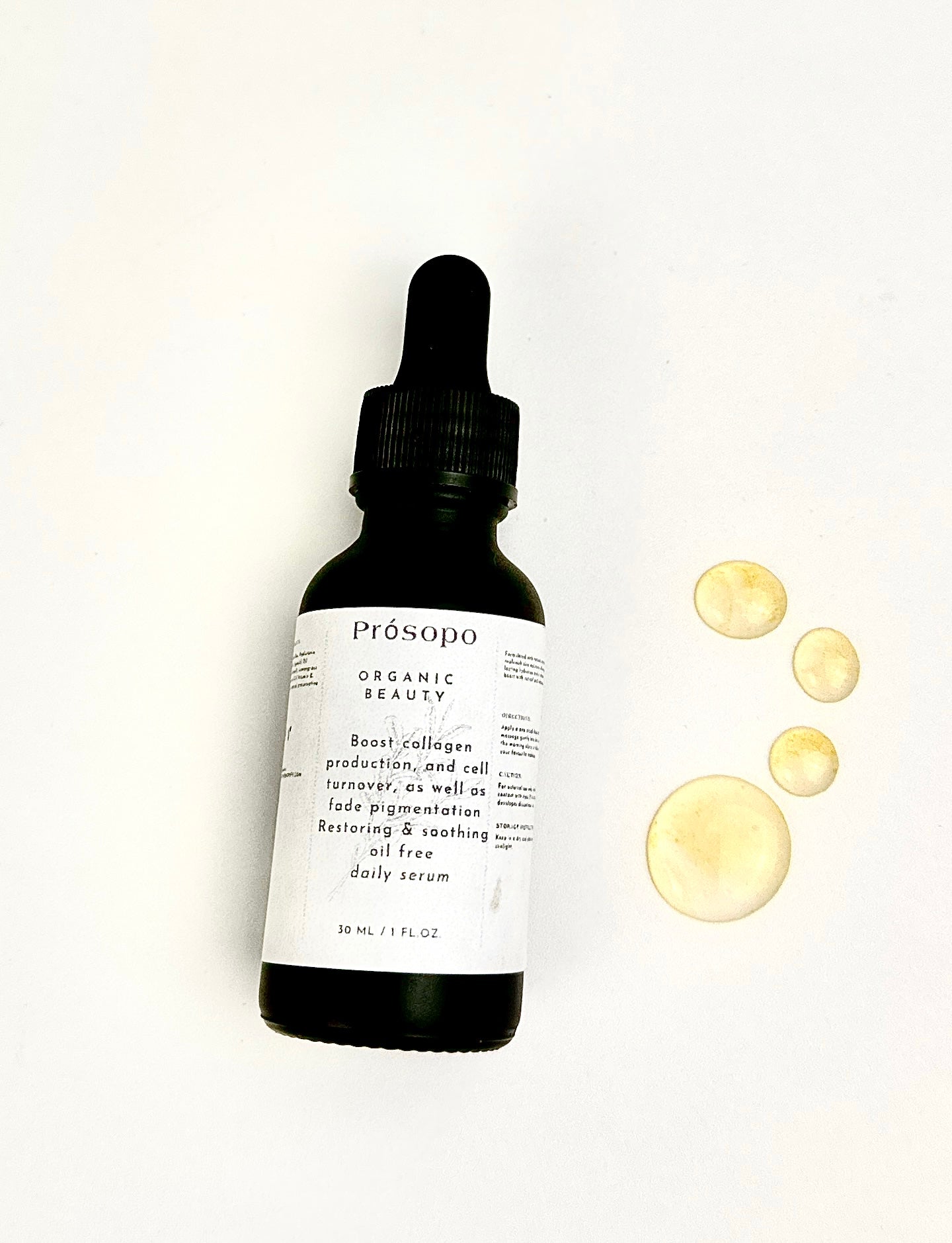 Prósopo Organic Beauty Serum - 100% Organic Formula for Clearer, Brighter, and Youthful Skin PH Design Organics