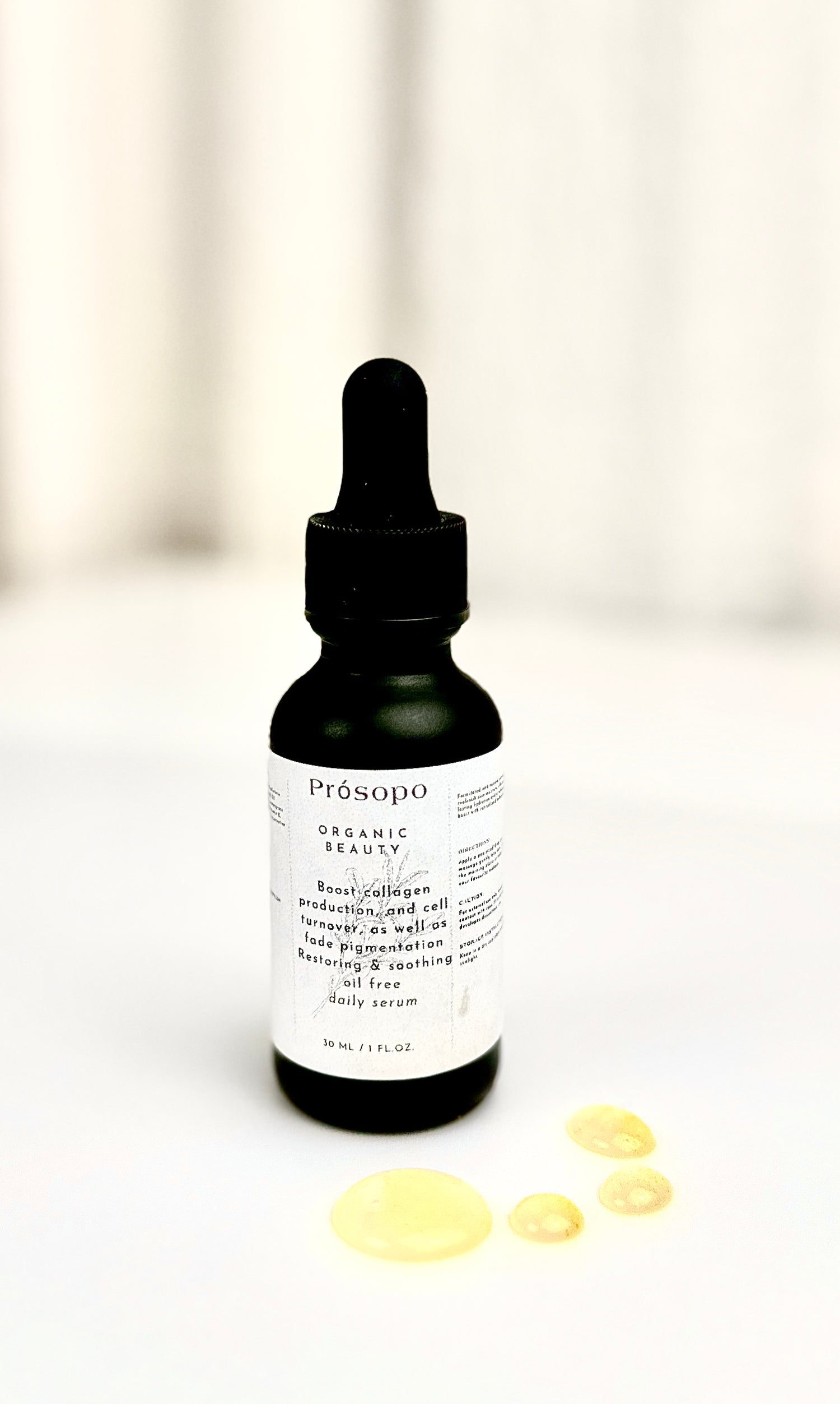 Prósopo Organic Beauty Serum - 100% Organic Formula for Clearer, Brighter, and Youthful Skin PH Design Organics