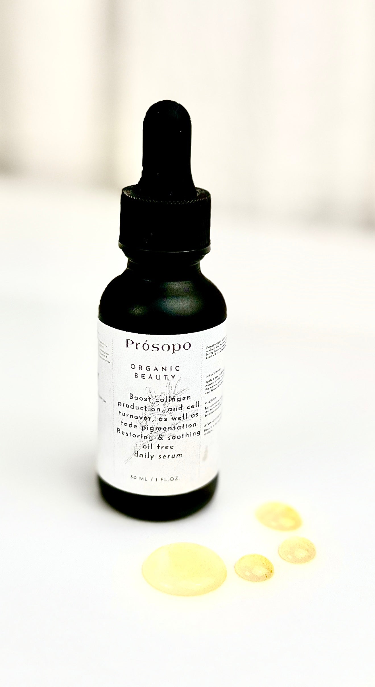 Prósopo Organic Beauty Serum - 100% Organic Formula for Clearer, Brighter, and Youthful Skin PH Design Organics