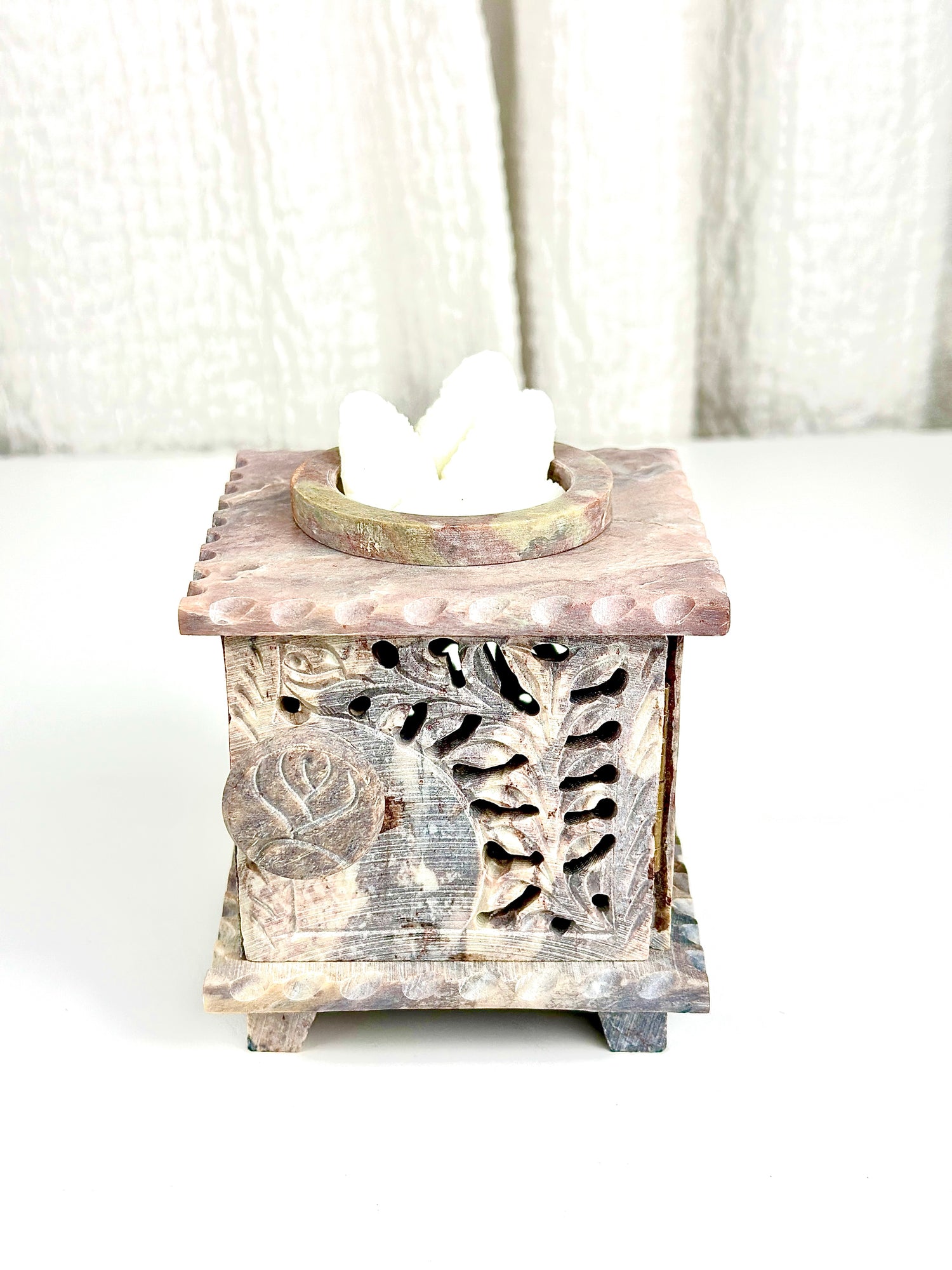 Rose Soapstone wax &amp; oil warmer PH Design Organics