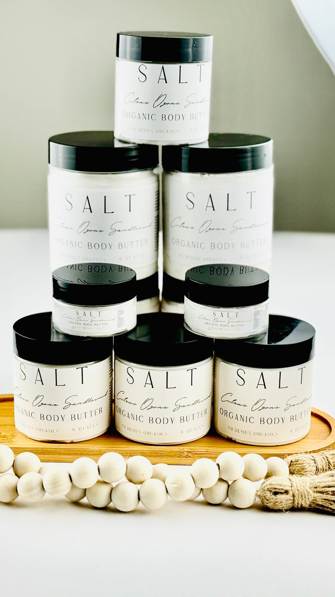 Salt Body Butter w/ Vitamin E & Aloe Vera notes of Sea Salt & Citrus PH Design Organics