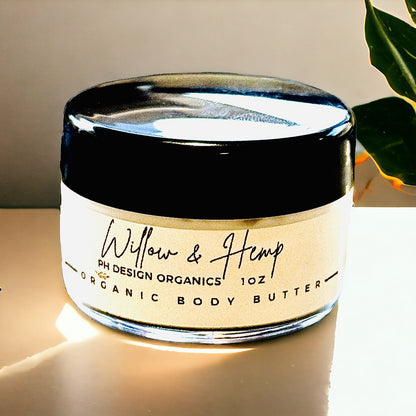 Willow Hemp Body Butter notes of Willow, Bergamont &amp; Hemp PH Design Organics