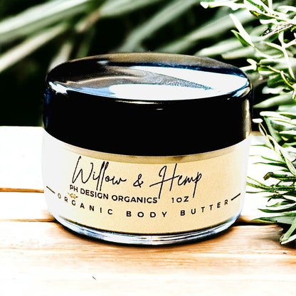 Willow Hemp Body Butter notes of Willow, Bergamont &amp; Hemp PH Design Organics